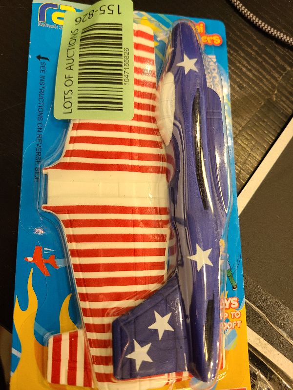 Photo 1 of Airplane Toys For Kids: Stars & Stripes Foam Glider Plane Toy For Boys & Girls - USA Flag Design Easter Basket Stuffers Gifts - Airplane Toy American Flag Model Color Airplanes For Boys Flying Glider