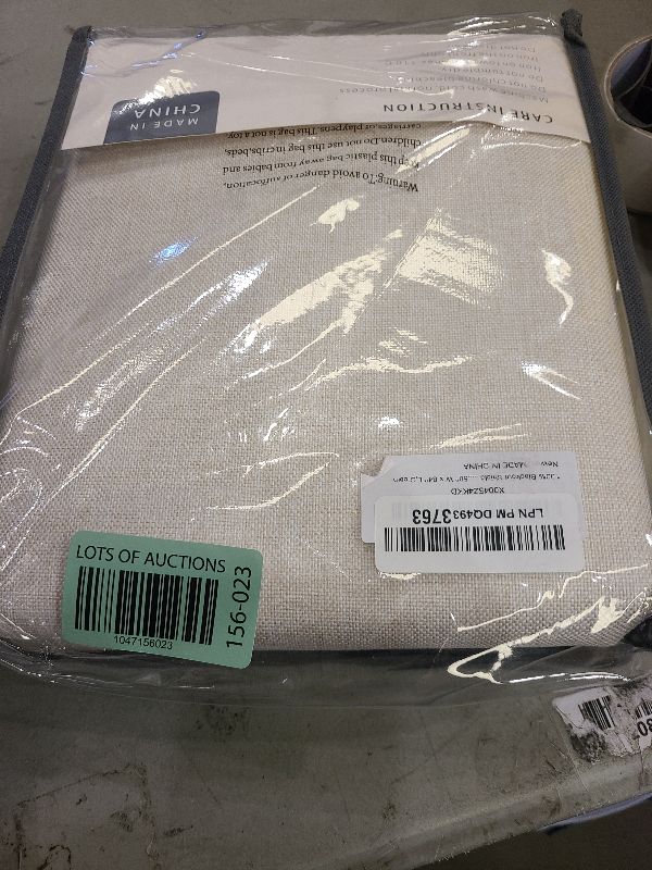 Photo 1 of 100% Blackout Shield Linen Blackout Curtains for Bedroom 84 Inches Long, Back Tab/Rod Pocket Living Room Drapes, Thermal Insulated Blackout Curtains 2 Panels Set, 50" W x 84" L, Cream