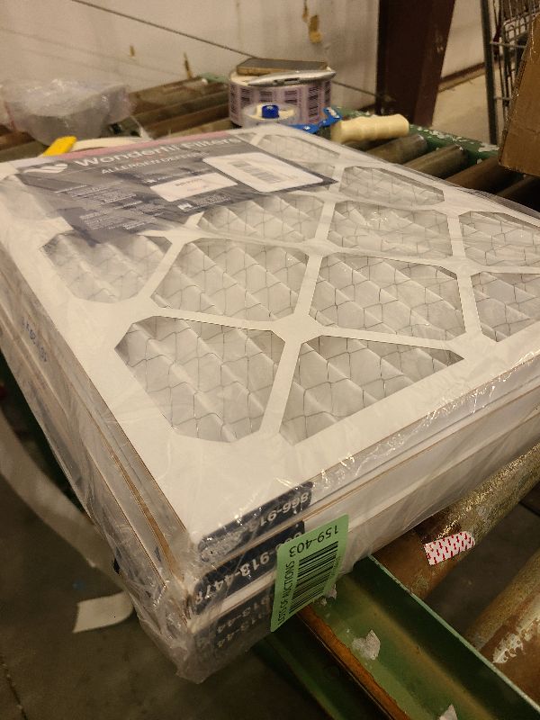 Photo 1 of 16x20x1 MERV 8 Air Filter (4-Pack) | Wonderfil Filters | Pleated HVAC Design | Perfect Fit for AC & Furnace Systems | Actual Size: 15.5" x 19.5" x 0.75"