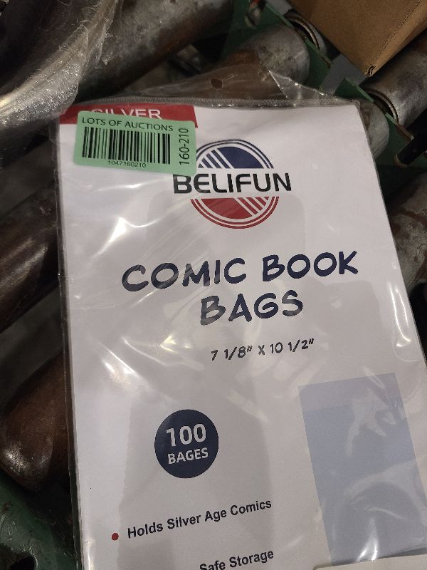 Photo 1 of 100ct Silver-Age Comic-Book-Bags and Boards - Reusable Comic Book Boards and Bags for Comic Book Storage, 1 1/2" Flap Comic Bags and Backing Boards, Clear Protector and Protection Board Cardboards