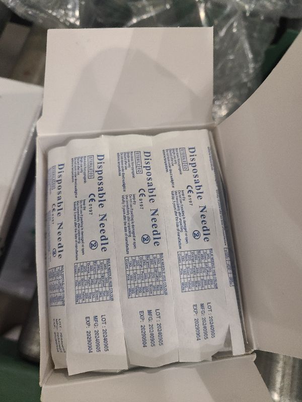 Photo 1 of 100 Pack 23 Gauge 5/8 Inch Industrial Lab Dispensing Accessories, Individually Sealed Wrapped