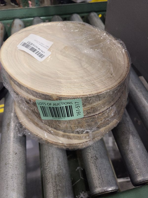 Photo 1 of 12 Pcs Wood Slices 8-9 Inches Rounds Unfinished Wood Slices for Centerpieces,Wooden Centerpieces for Tables CenterpieceTable Decor,Round Wooden Discs for Baby Shower,Wedding,Table Decor,Crafts