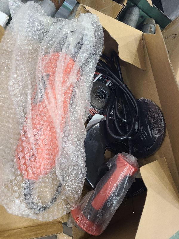 Photo 1 of 7.5Amp 4-1/2 Inch 12000 RPM Angle Grinder with 2 Guards, 3 Cutting Wheels, 3 Discs, Non-Slip Handle and Carbon Brush for Metal and Wood