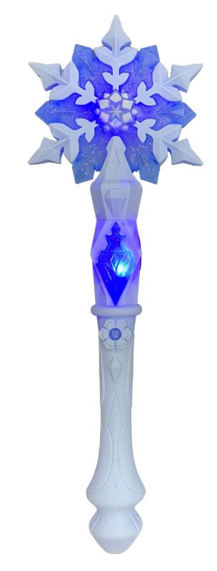 Photo 1 of **BATTERIES NOT INCLUDED**
Frozen Snowflake Wand with Sound, Magic Wand for Kids Girls Princess Birthday Party (Motion Sensitive) Costume Accessories 1 Pieces (Pink Blue)