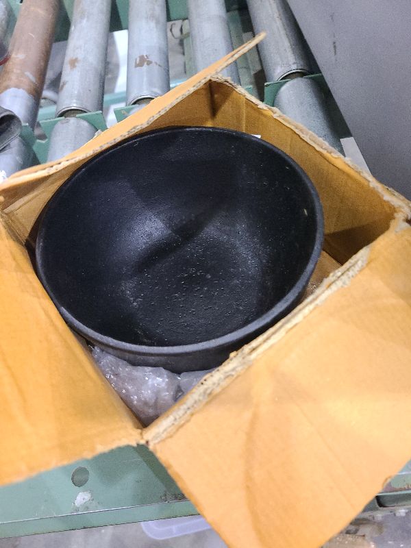 Photo 1 of 47th & Main Durable Black Cast Iron Bowl, Large, Round, 60 fluid ounces