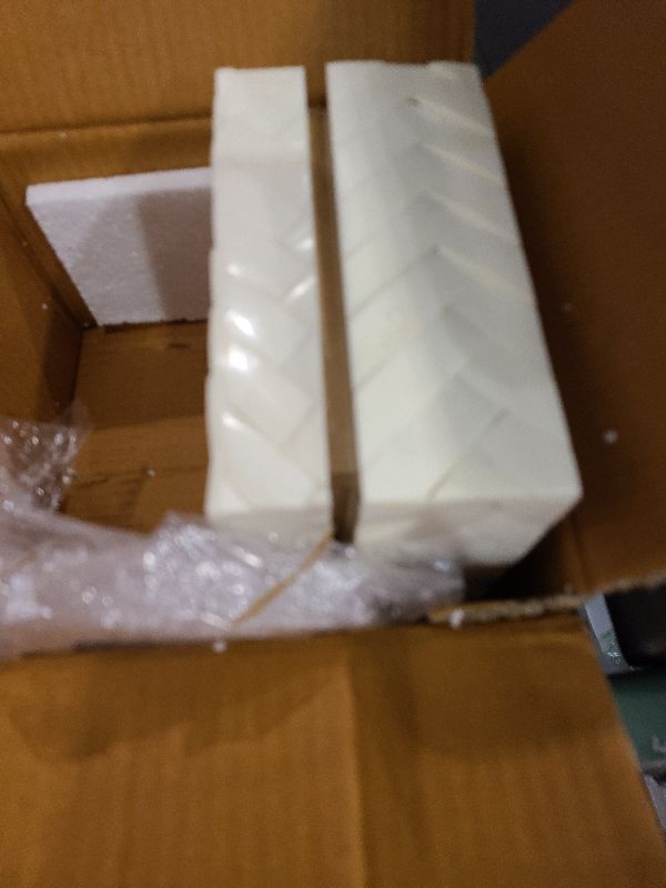 Photo 1 of 47th & Main Keepsake Textured Bone Inlay and Wood Storage Box with Lid, Medium, Cream