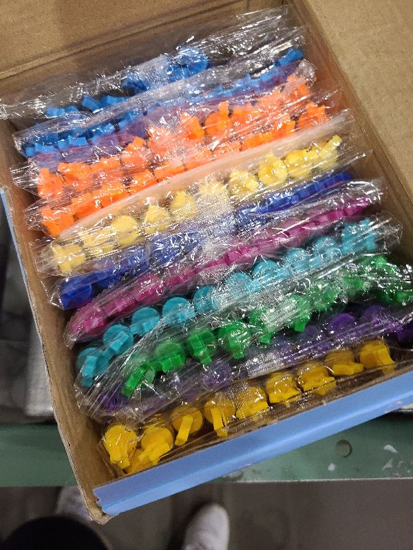 Photo 1 of 120 Pcs Mini Bubble Wands in 6 Colors, Bulk Party Favors for Kids, Themed Birthday, Christmas, New Year, Valentine, Carnival, School Classroom Prizes for Boys & Girls, Ideal Goodies Bags Stuffers