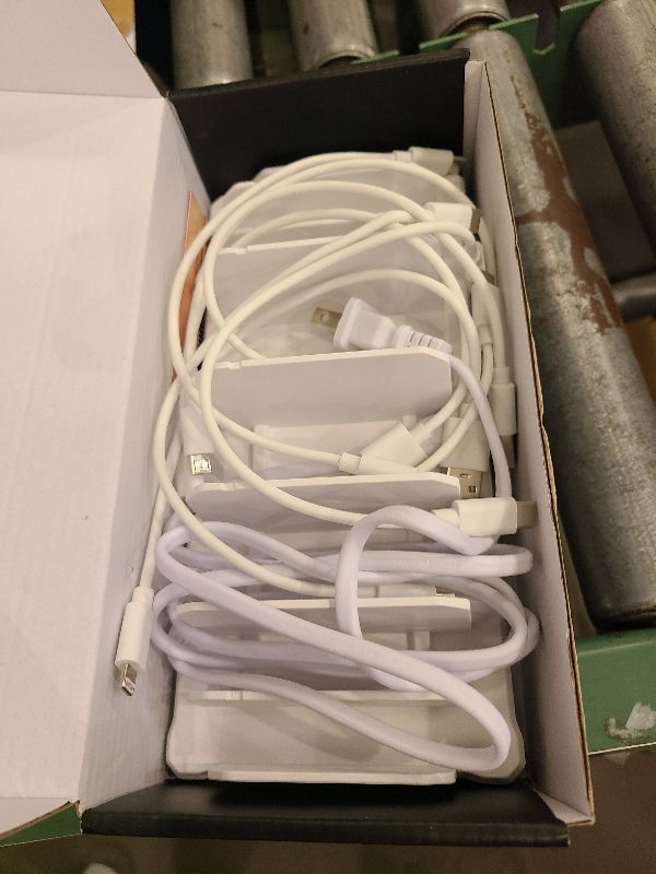 Photo 1 of 320W Charging Station for Multiple Devices, Zobirez 10-Port USB C Fast Charger Stations for MacBook, iPhone, Android Cell Phone, iPad, Tablet, Family Multi-Device Organizer Charging Dock, White