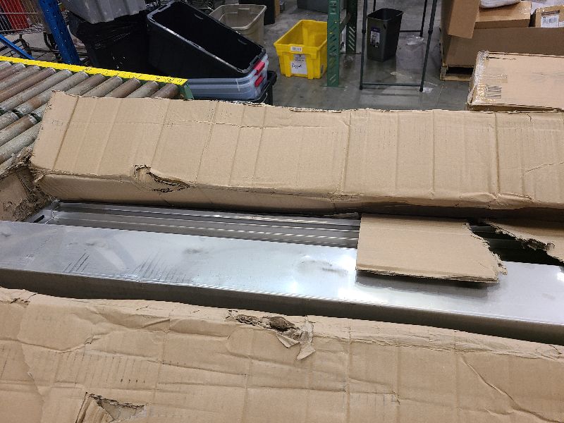 Photo 1 of 304 Stainless Steel Channel Drain with Galvanized Steel Drain Grate 39.4x5.9x5.5 in, 4 Pack B125 Channel Drain Kit for 3” Pipe, Heavy Duty Durable Trench Drain System for Driveway, Garage, Yard