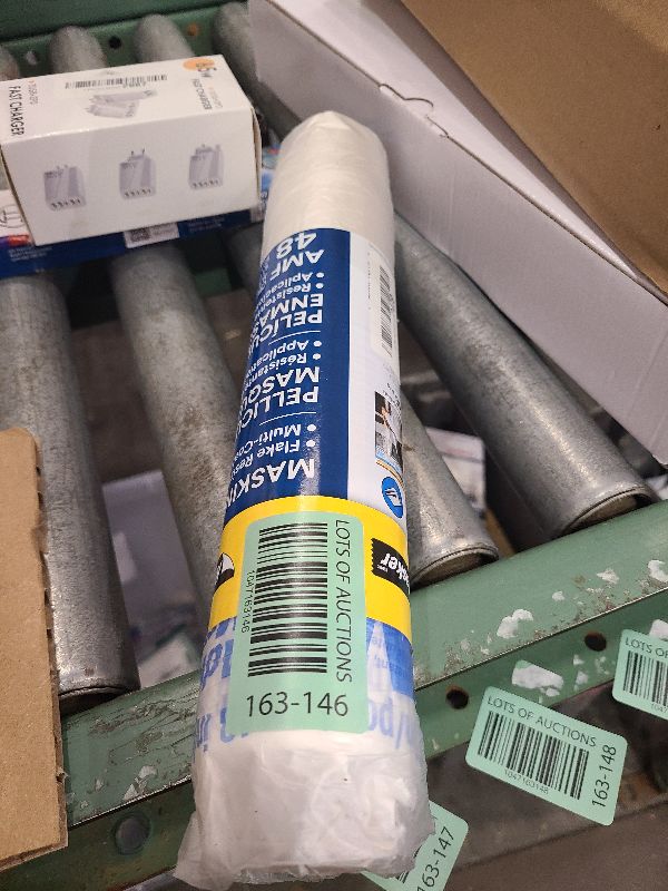 Photo 1 of 3M Hand Masker Advanced Masking Film, 48 in x 180 ft, Static Cling Keeps Film in Place, Prevents Liquids From Bleeding Through, Flake Resistant, For Indoors & Outdoors Use, 1 Roll (AMF48)