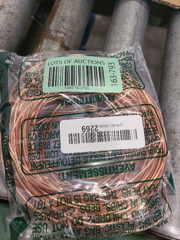 Photo 1 of 14 Ga Solid Bare Copper Round Wire 50 Ft. Coil (Dead Soft) 99.9% Pure