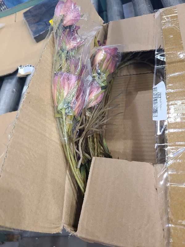 Photo 1 of 5 Pcs Artificial Flowers Cosmos Silk Flower Arrangements, 27.9" Fake Long Stem Bouquets Decorations, Decorative Faux Floral Table Centerpieces for Home Wedding Kitchen Party Decor(Purple)