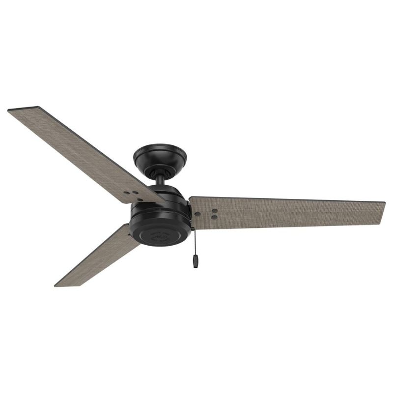 Photo 1 of 52" Black Outdoor Ceiling Fans with Lights, 3 Blade Wood Propeller Ceiling Fan with Remote Dimmable Large Air Volume Energy Efficient DC Motor, Indoor Modern Ceiling Fans for Patio Proch Bedroom