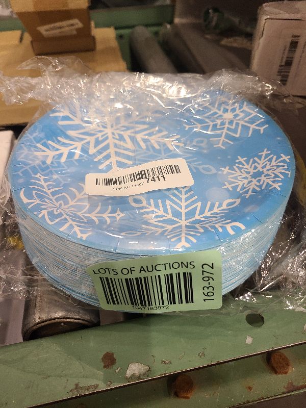 Photo 1 of 80Pcs Snowflake Paper Plates Frozen Snowflake Party Supplies,7"Winter Snowflake Frozen Plates Disposable Chrisstma Plate for Winter Wonderland Xmas Frozen Snowflake Birthday Party Decor (white)