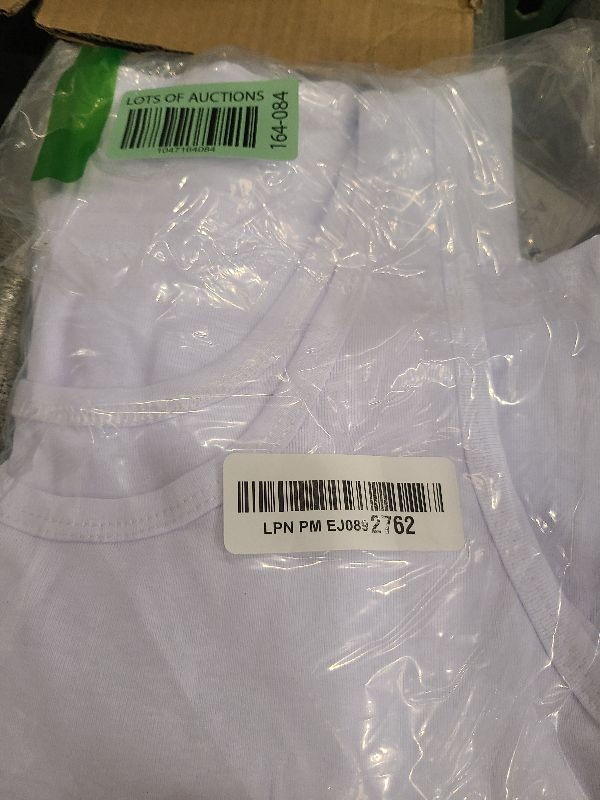Photo 1 of 2PCS Crop Tops for Women, U Neck Sleeveless Tank Tops, Basic Cropped Racerback Going Out Tops Athletic Sports Shirts, Small, White+White