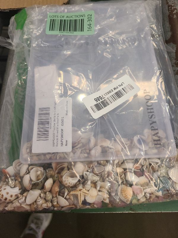 Photo 1 of HAPYSHOOP Tiny Sea Shells for Crafting,7 Ounces Mixed Mini Seashells with Sea Glass 20 Pcs Starfish for Decorating,Small Shells for Craft,Beach Themed Party Wedding,Fish Tank Vase Filler