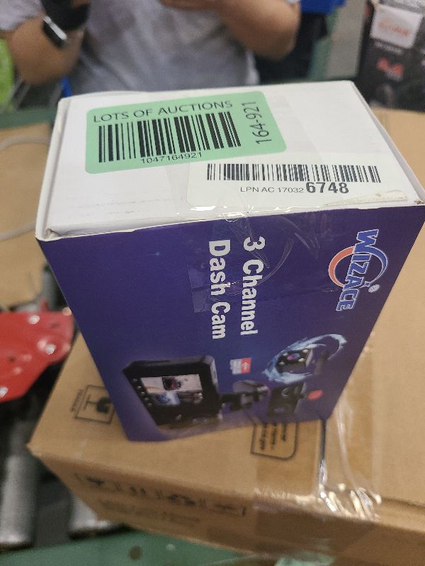 Photo 1 of 3 Channel Dash Cam Front and Rear Inside with 64GB Card, WIZACE1080P Dash Camera for Cars, Dashcam Three Way Triple Car Camera with IR Night Vision, Loop Recording, G-Sensor, HDR, 24 Hours Recording