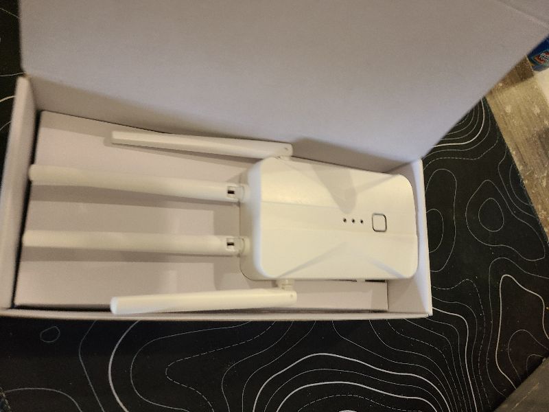 Photo 1 of WiFi Extender Signal Booster, 2025 WiFi Extender AC1200Mbps Dual Band (5.8GHz/2.4GHz), WiFi Booster with Ethernet Port for Home Covers up to 10000 Sq.ft, Compatible with More Devices