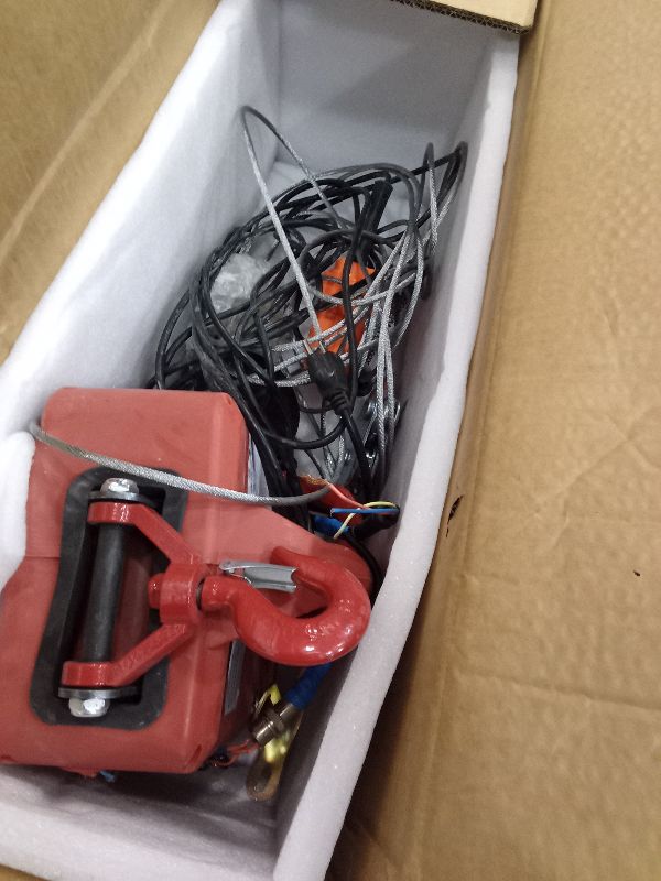 Photo 1 of VEVOR 3-in-1 Electric Hoist Winch, 1100lbs 1500W Portable Power Winch Crane, 110V/120V 22.9 ft Lifting Height, 13 ft/min with Manual, Wired and Wireless Remote Control, Overload Protection