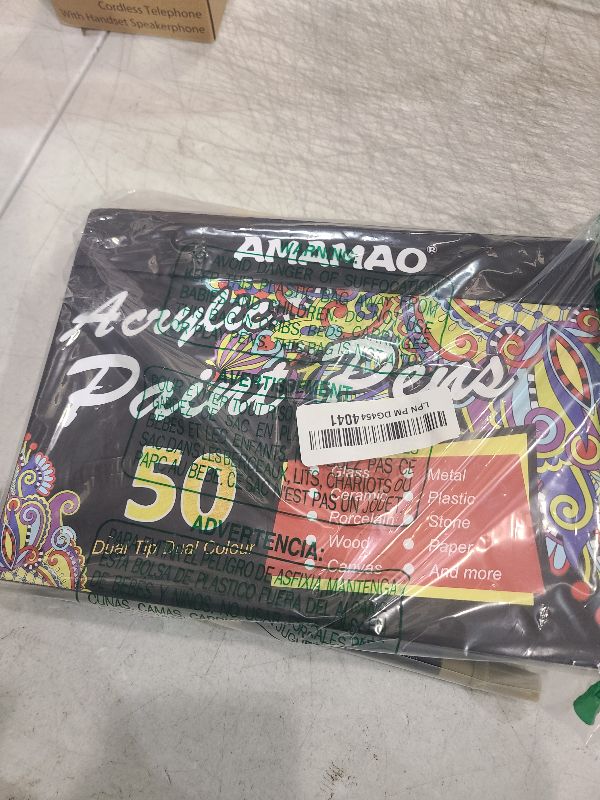 Photo 1 of Amamao 100 Colors Acrylic Paint Markers Pens Set,50 Pack Dual Tip Acrylic Paint Markers with Brush Tip and Fine Tip for Rock Painting Fabric Plastic Wood Canvas Stone Glass Paper DIY Craft Supplies