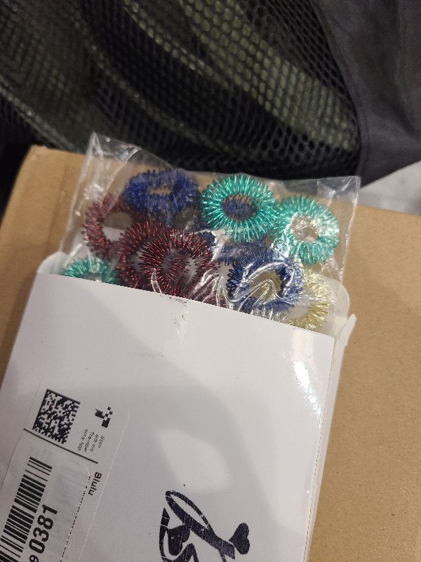 Photo 1 of 30 Pieces Acupressure Rings Spiky Sensory Rings for Fingers Stress Relief Fidget Sensory Massager for Teens Adults