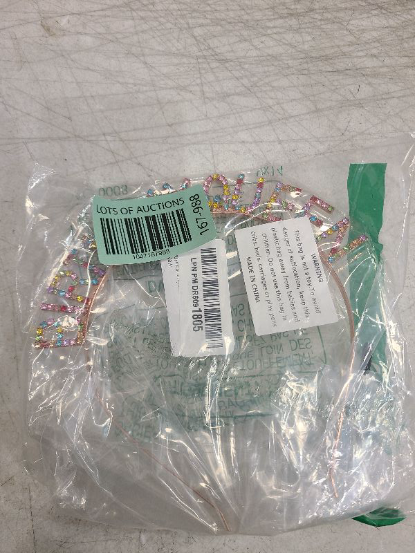 Photo 1 of AOPRIE Birthday Crown for Women Silver Birthday Tiara for Girls Birthday Queen Headband Princess Crown Rhinestone Happy Birthday Accessories