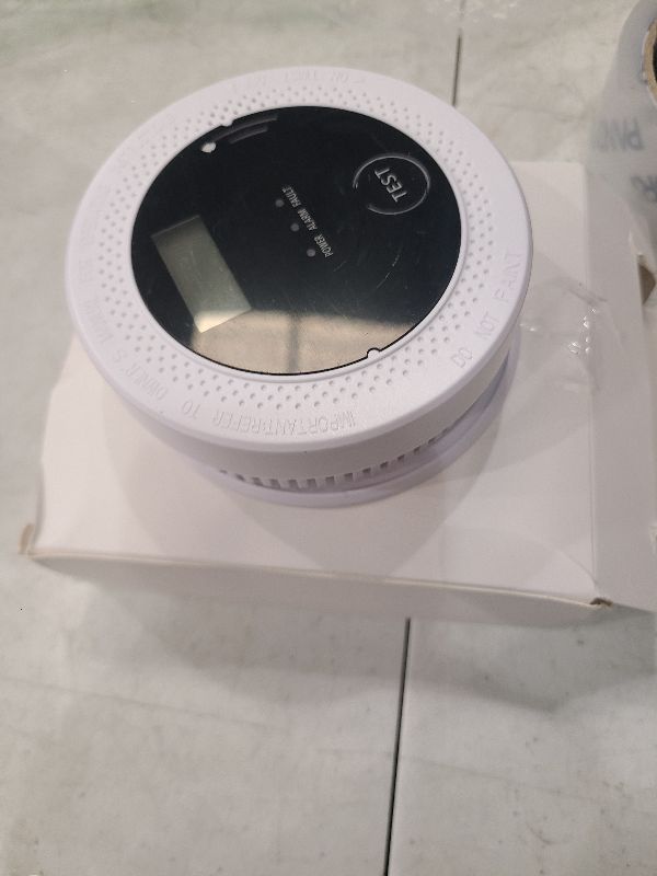 Photo 1 of Detector, Hardwired Interconnected Smoke Detectors, Smoke Alarm with Replaceable 9V Battery, Interconnects Up to 12 Fire Alarms Smoke Detectors, Fire Alarm with Test/Silence Button 4 Packs