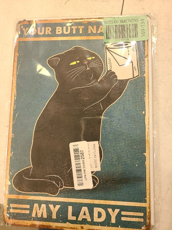 Photo 1 of 4PC Funny Cat Metal Tin Signs Posters for Bathroom Restroom | Fun Toilet Bathrooms Wall Decor Sign Door Poster | Are you Pooping Poop Remember to Wipe Sayings Stuff Art College Accessories