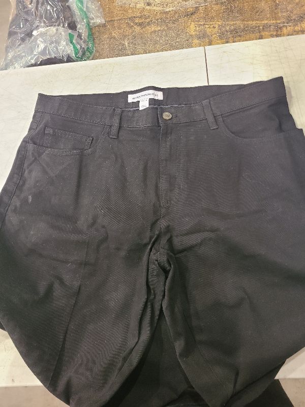 Photo 1 of Amazon Essentials Men's Straight-Fit 5-Pocket Comfort Stretch Chino Pant (Previously Goodthreads), Black, 36W x 29L