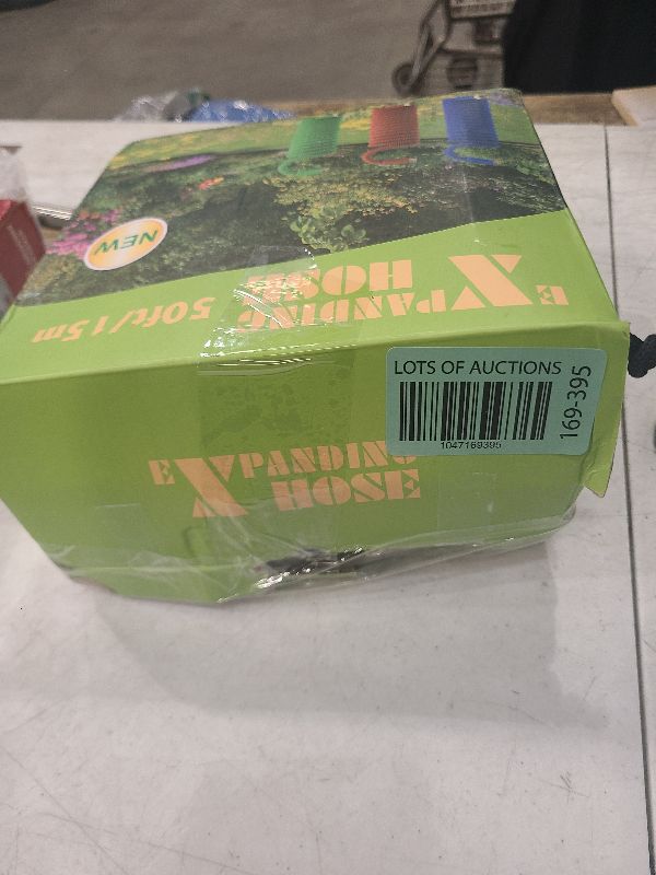 Photo 1 of 50 ft Expandable Garden Hose with 10 Spray Nozzle - Heavy Duty Superior Strength 3750D - 4 -Layer Latex Core - 50 ft Expanding Water Hose - Extra Strong Brass Connectors/Storage Bag