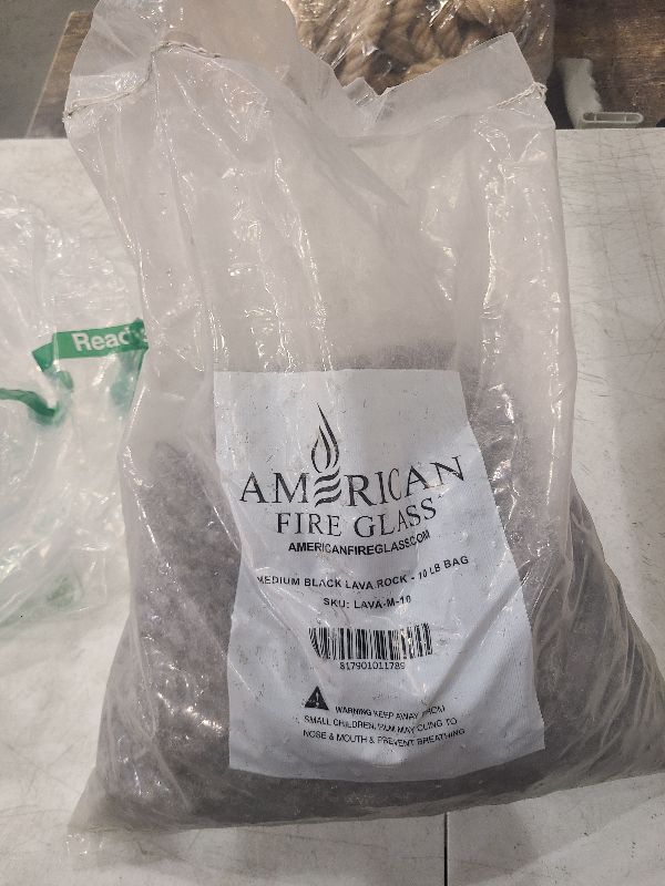 Photo 1 of American Fireglass Medium Lava Rock, 1/2" - 1" | Use in Fireplace, Fire Pit or Bowl | Outdoor & Indoor Volcanic Rock for Natural Gas or Propane Fires | Decorative Landscaping | 10 lb Bag