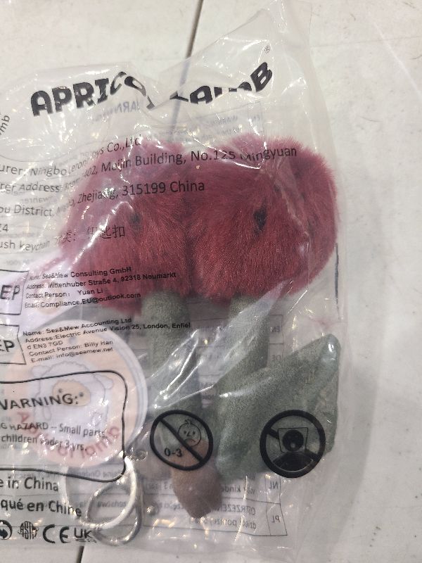 Photo 1 of Apricot Lamb Cherry Cute Keychain, Soft Stuffed Plush Keychain Toys for Kids' Backpack Purse, Red 3.9 Inches