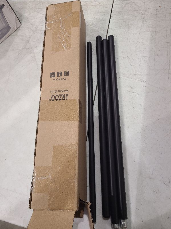 Photo 1 of 2 Pack Black Curtain Rods 36 to 72 Inches(3-6 Feet),5/8 inch Splicing Drapery Rods,Small Curtain Rods Set,Size: 36''-72'',Matte Black