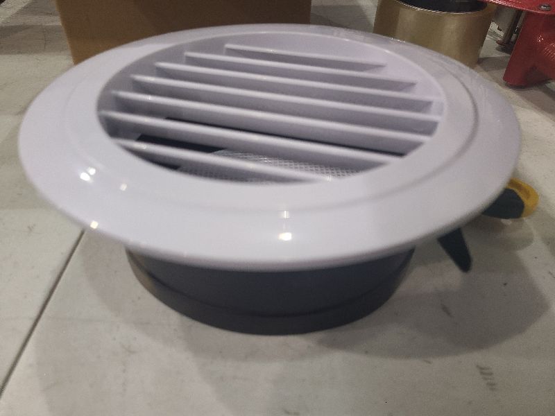 Photo 1 of 2 Pack 6 Inch Soffit Vents Vent Cover - Round Vent Cover with Built-in Fly Screen, ABS Air Exterior for Living Room Bathroom Office Home Ventilation Outdoor