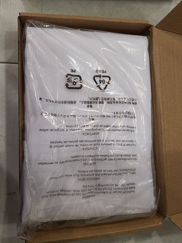 Photo 1 of Amazon Basics Lightweight Pleated Bed Skirt, Full, Bright White, Solid