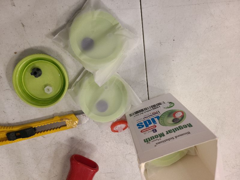 Photo 1 of 6Pcs Regular Mouth Mushroom Liquid Culture Lid, Grain Spawn Cultivation Mason Jar Lid with 0.2 micron PTFE Syringe Filter & 20mm Self Healing Injection Ports For Mushroom Growing Mycology