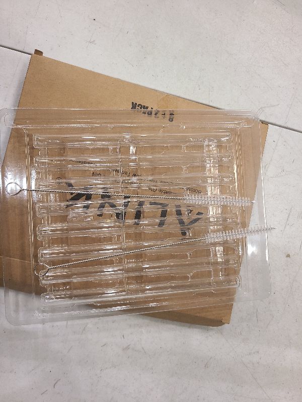 Photo 1 of ALINK Short Glass Straws, 6 in x 10 mm Clear Straws for Cocktails, Whiskey, Coffee, Pack of 8 with Cleaning Brush