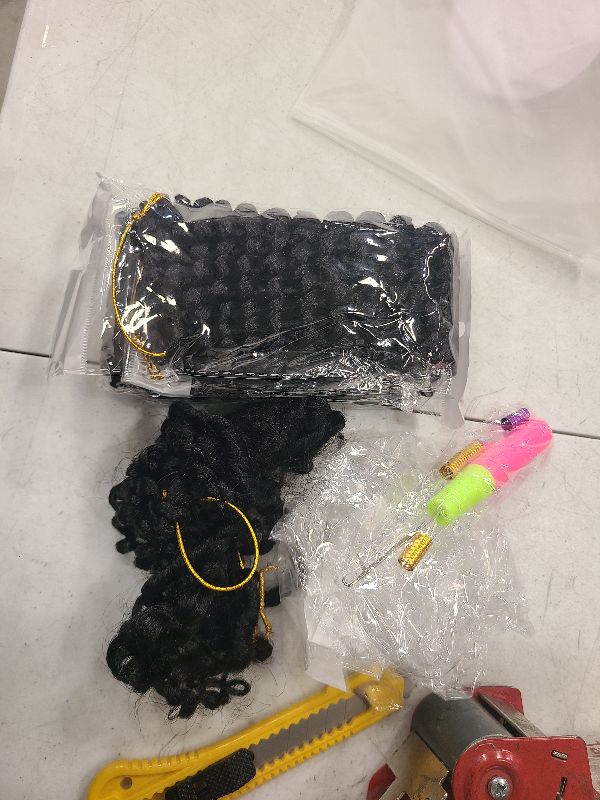 Photo 1 of Ahrencan Passion Twist Hair-14 Inch 7 Packs Water Wave Crochet Hair,Black Curly Wrapping Hair For Women Braiding Passion Twist/Butterfly Locs/Spring Twists Crochet Braids(14 Inch, 1B#)