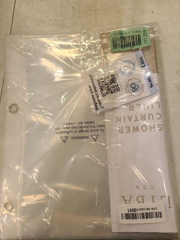 Photo 1 of LiBa Bathroom Shower Curtain Waterproof Plastic Shower Curtain Premium PEVA Non-Toxic with Rust Proof Grommets Clear 8G Bathroom Accessories 72x72