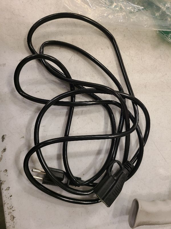 Photo 1 of 16/3 Black Indoor Outdoor Extension Cord 10 Ft Waterproof, Heavy Duty Extension Cord with 3 Prong Grounded Plug,13A 1625W 16AWG SJTW, Flexible Weatherproof Power Cable for Offices, Gardens and Lawns