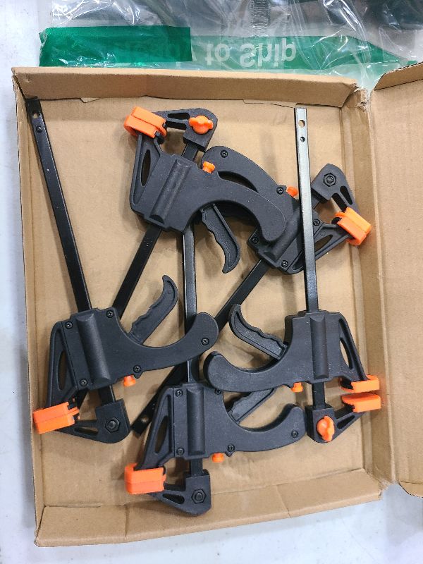Photo 1 of 4 Inch Bar Clamps for Woodworking, 5 Pcs Trigger Quick Grip Clamps, One Handed Ratchet Wood Working Clamps, Mini Small Bar Woodworking Clamps for Wood Gluing Crafts (5) (5) (5) (4Inch) (5, 4Inch)