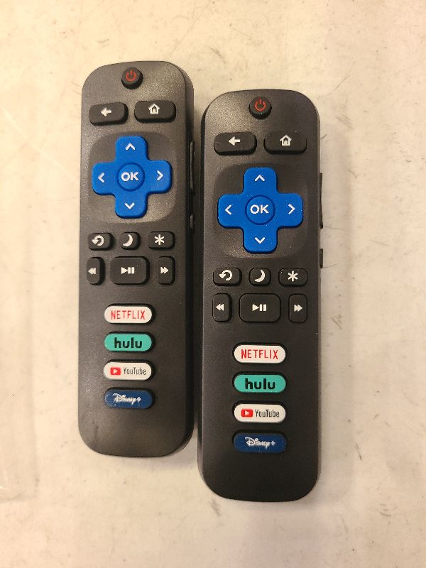 Photo 1 of (Pack of 2) Replacement-Remote-Control for Roku-TV,Compatible for TCL Roku/Hisense Roku/Onn Roku/Philips Roku Smart TVs(Not for Roku Stick and Box)