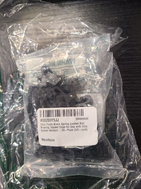 Photo 1 of 1/4-inch Drive Black Spring Loaded Ball Bearing Socket Clips for Use with Olsa Socket Holders | 24-Pack (1/4-inch) | by Olsa Tools