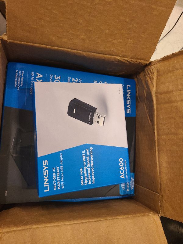 Photo 1 of Linksys WiFi 6 Router, Dual-Band, 2,800 Sq. ft Coverage, 30+ Devices, Speeds up to (AX5400) 5.4Gbps, Comes with wireless USB Adapter - E9450W-AMZ
