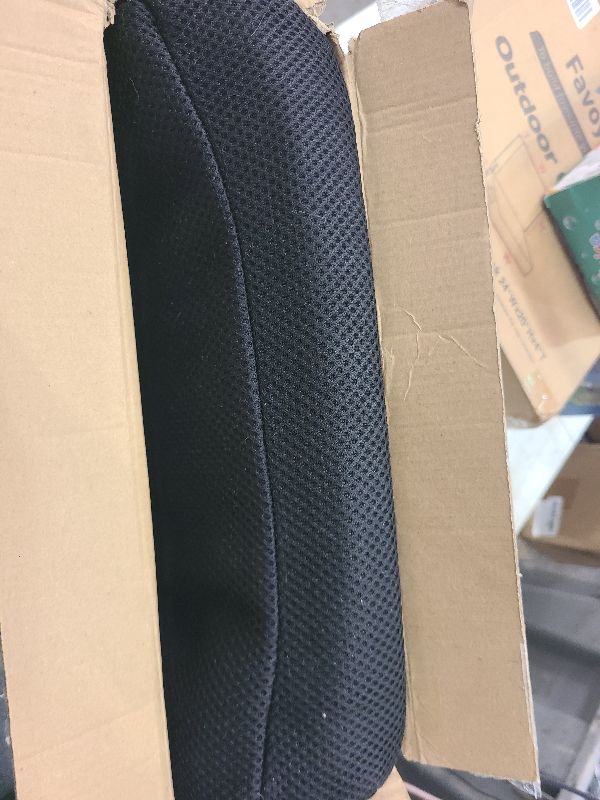 Photo 1 of LOVEHOME Lumbar Pillow for Chair and Car, Back Support for Office, Memory Foam Cushion with Mesh Cover - Black