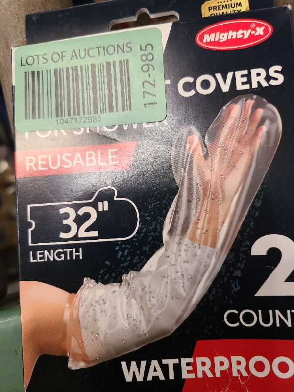 Photo 1 of 100% Waterproof Cast Covers for Shower Arm Adult - Tight Seal - 2pk Reusable Cast Protectors - Full Arm Bag Sleeves - Strong and Durable