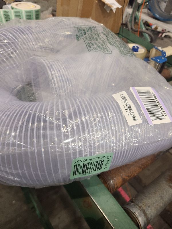 Photo 1 of 5" x 10' Heavy PVC Dust Collection Hose, Puncture Resistant PVC Dust Collection Hose, Flexible Clear PVC Fume Collection Hose with Carbon Steel Wire Coil for dust collection systems