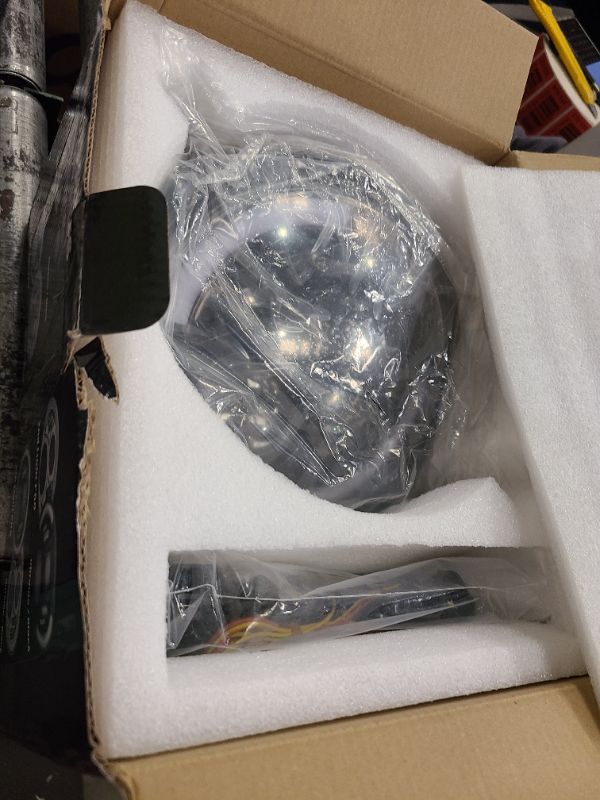 Photo 1 of SKTYANTS 7" 7 Inch Round LED Motorcycle Headlight assembly with 7 Inch Housing Bucket DRL Turn Signal Lights for Motorcycle Headlights