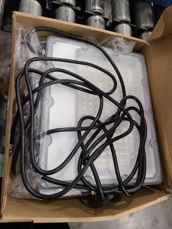 Photo 1 of 150W LED Flood Lights Plug in, Outdoor Security Lighting Fixtures 3000K 15000LM Warm White Illumination, IP66 Waterproof Projects for Garage, Warehouse, Pathway, Yard?2 Pack ?