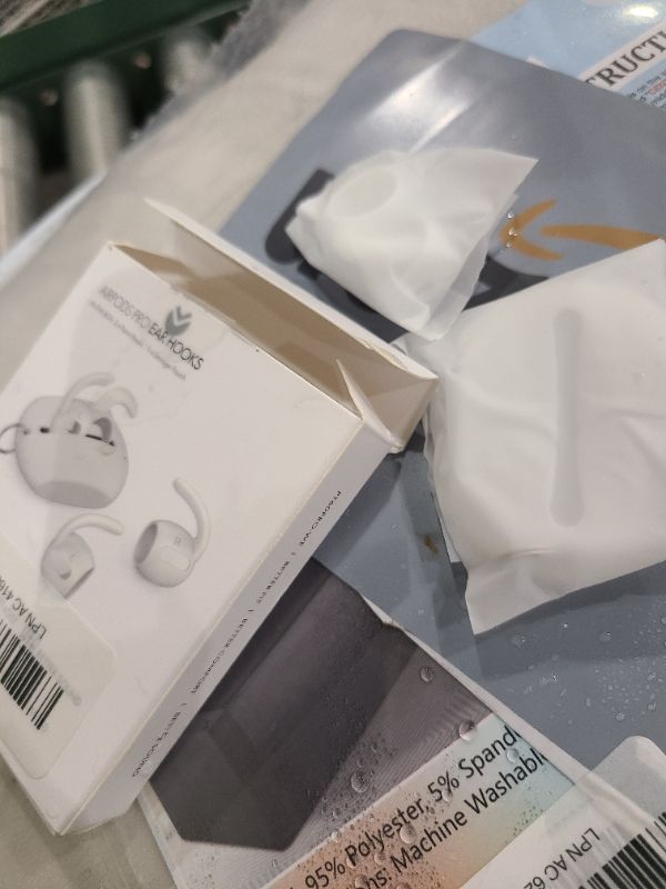 Photo 1 of AhaStyle 3 Pairs AirPods Pro Ear Hooks Covers [Added Storage Pouch] Anti-Slip Ear Covers Accessories Compatible with Apple AirPods Pro (White)